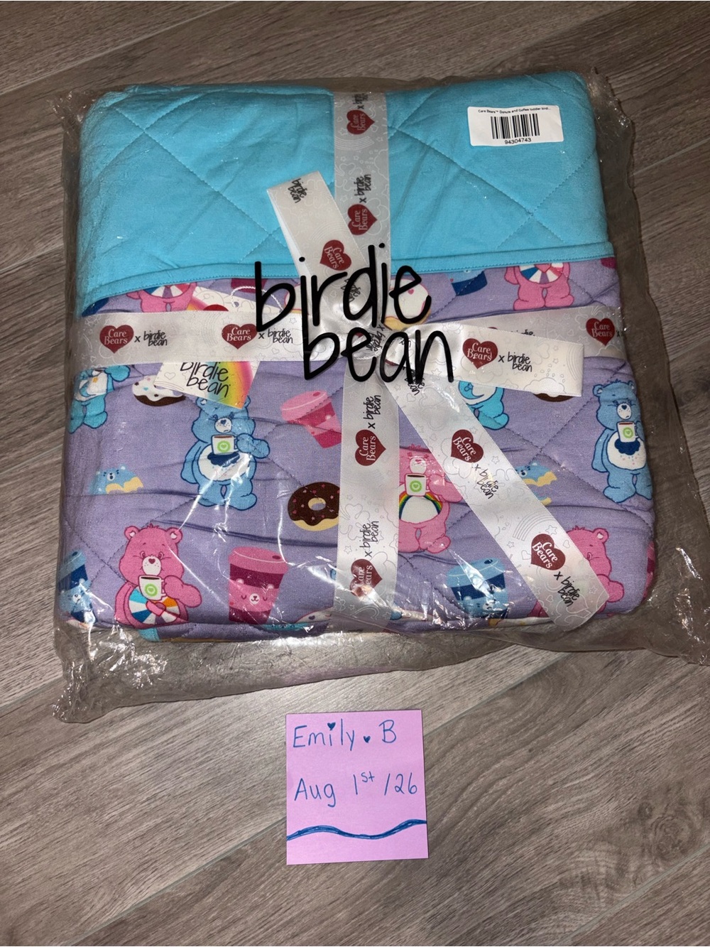 Birdie Bean Girls' Purple Care Bears Quilt BAMBOO NWT